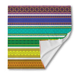 Colorful Ethnic Pattern Print Silk Bandana