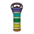 Colorful Ethnic Pattern Print Single Neoprene Wine Tote