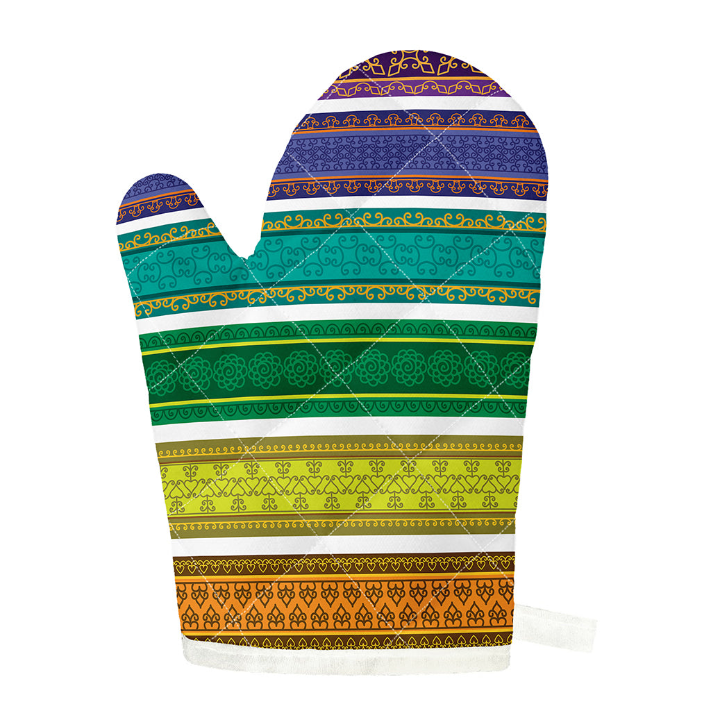 Colorful Ethnic Pattern Print Single Oven Mitt