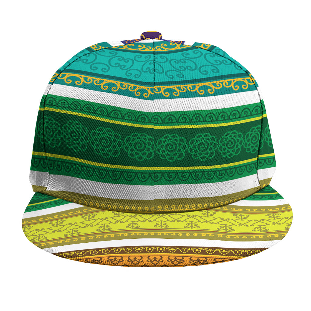 Colorful Ethnic Pattern Print Snapback Cap