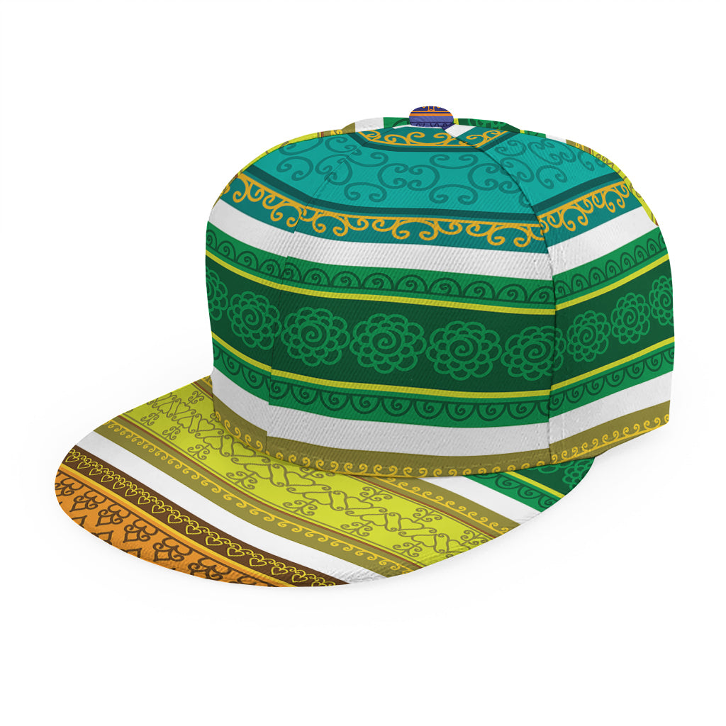 Colorful Ethnic Pattern Print Snapback Cap
