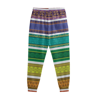Colorful Ethnic Pattern Print Sweatpants