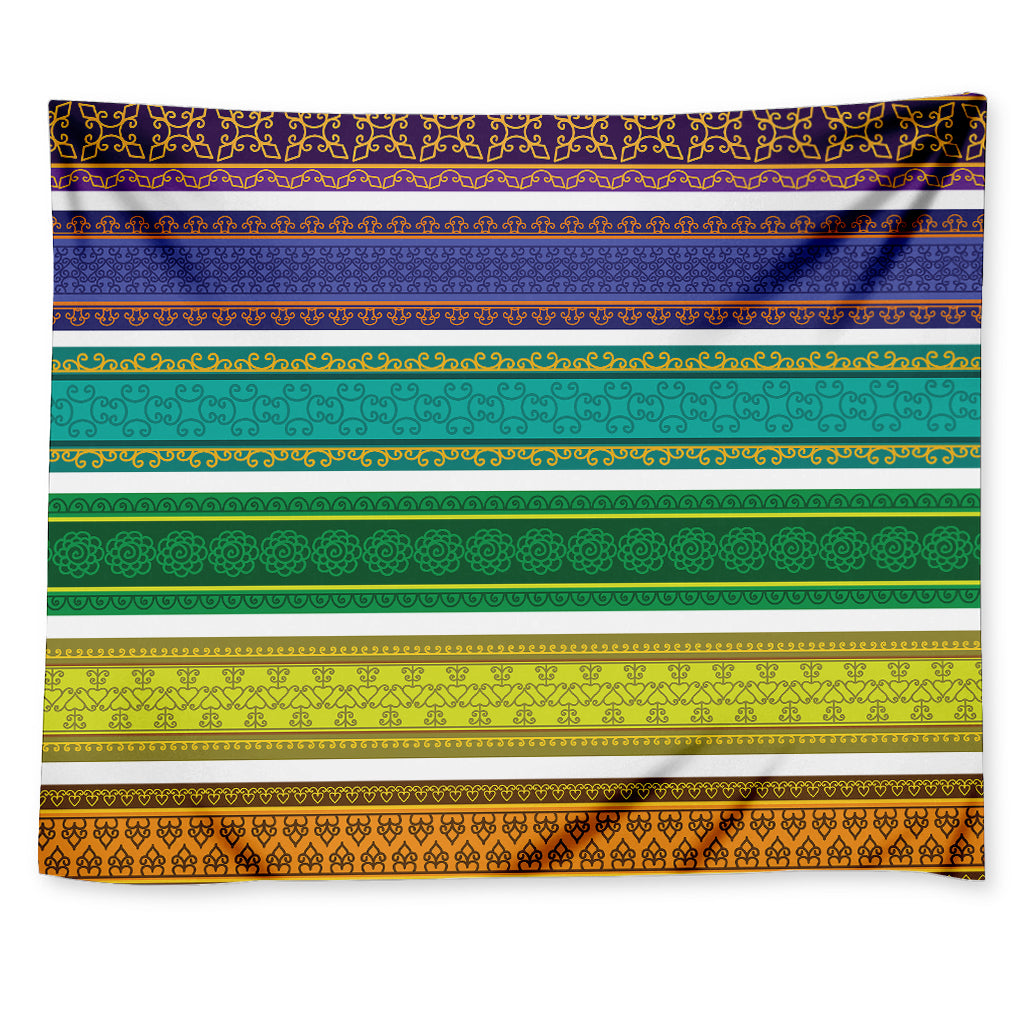 Colorful Ethnic Pattern Print Tapestry