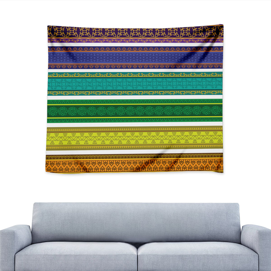 Colorful Ethnic Pattern Print Tapestry
