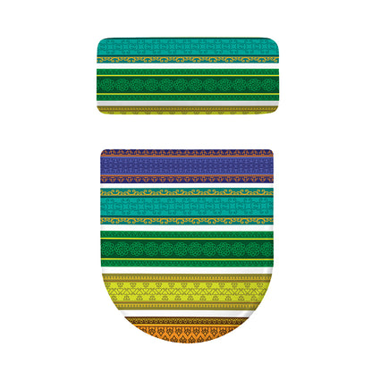 Colorful Ethnic Pattern Print Toilet Lid And Tank Cover Set