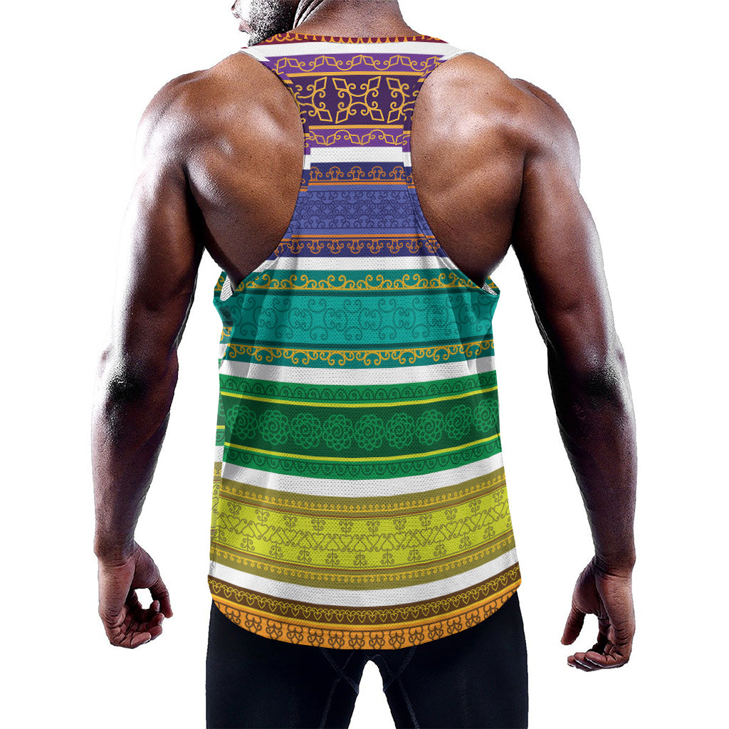 Colorful Ethnic Pattern Print Training Tank Top