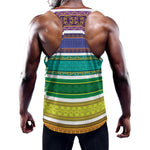 Colorful Ethnic Pattern Print Training Tank Top