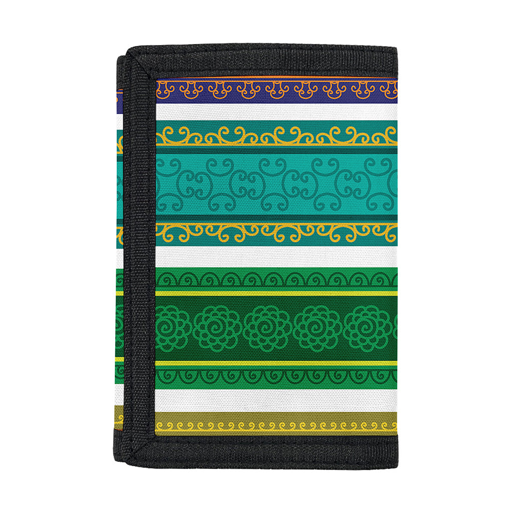 Colorful Ethnic Pattern Print Trifold Wallet