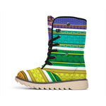 Colorful Ethnic Pattern Print Winter Boots