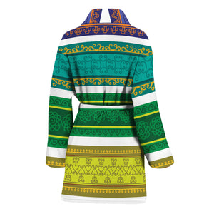 Colorful Ethnic Pattern Print Women's Bathrobe