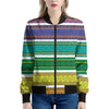 Colorful Ethnic Pattern Print Women's Bomber Jacket