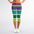 Colorful Ethnic Pattern Print Women's Capri Leggings