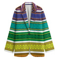 Colorful Ethnic Pattern Print Women's Cotton Blazer
