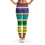 Colorful Ethnic Pattern Print Women's Leggings