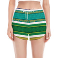 Colorful Ethnic Pattern Print Women's Split Running Shorts