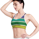 Colorful Ethnic Pattern Print Women's Sports Bra