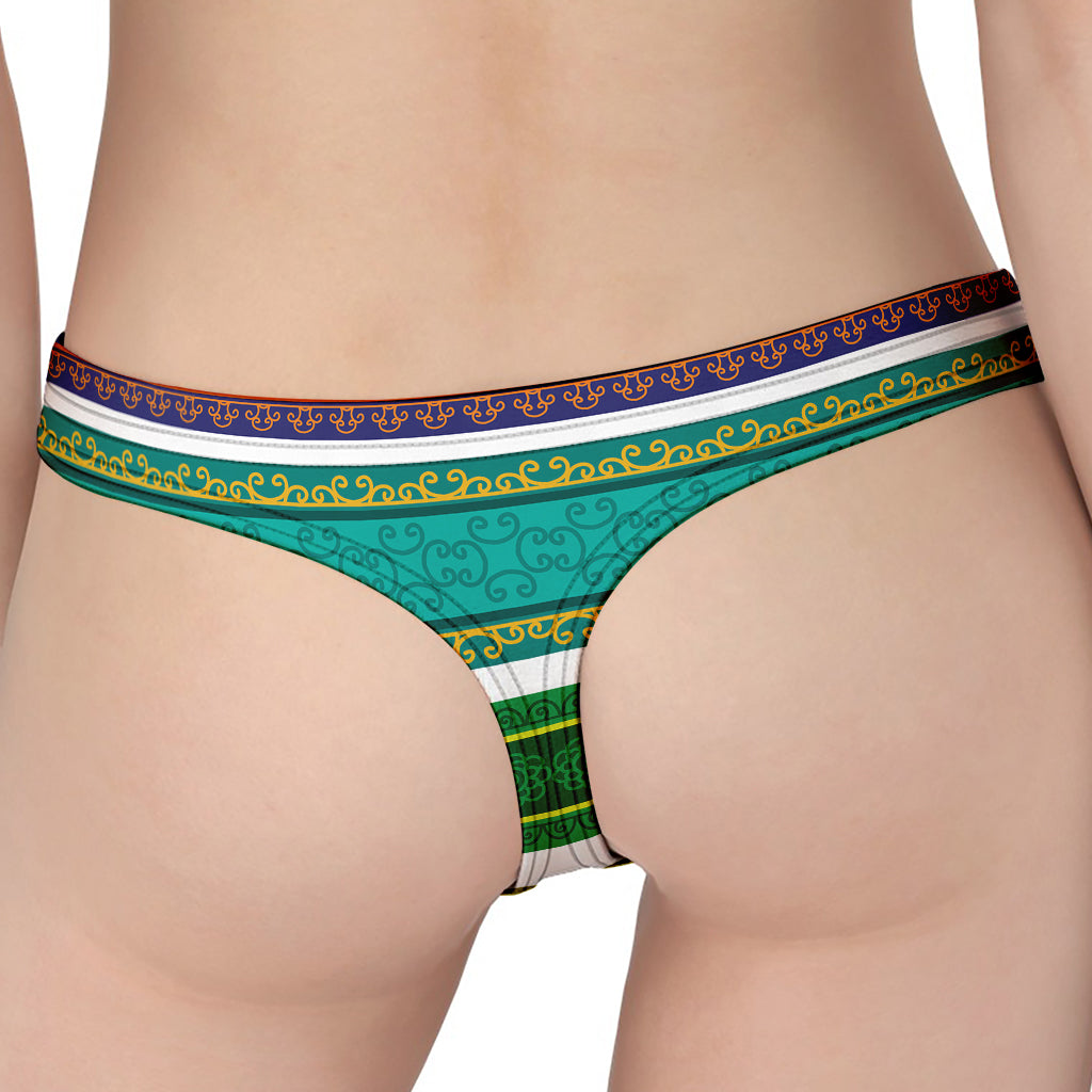 Colorful Ethnic Pattern Print Women's Thong