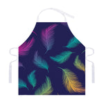 Colorful Feather Pattern Print Adjustable Apron