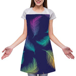 Colorful Feather Pattern Print Adjustable Apron