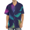 Colorful Feather Pattern Print Aloha Shirt