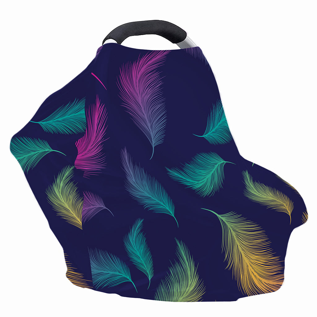 Colorful Feather Pattern Print Baby Seat Cover