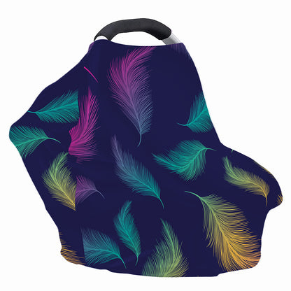 Colorful Feather Pattern Print Baby Seat Cover