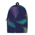 Colorful Feather Pattern Print School Backpack