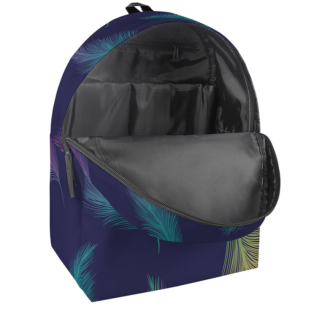 Colorful Feather Pattern Print Backpack