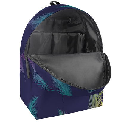 Colorful Feather Pattern Print Backpack