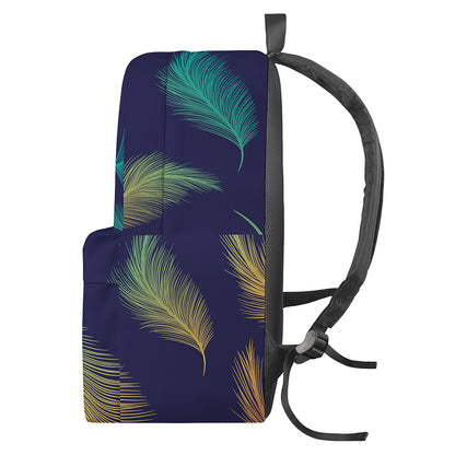 Colorful Feather Pattern Print Backpack