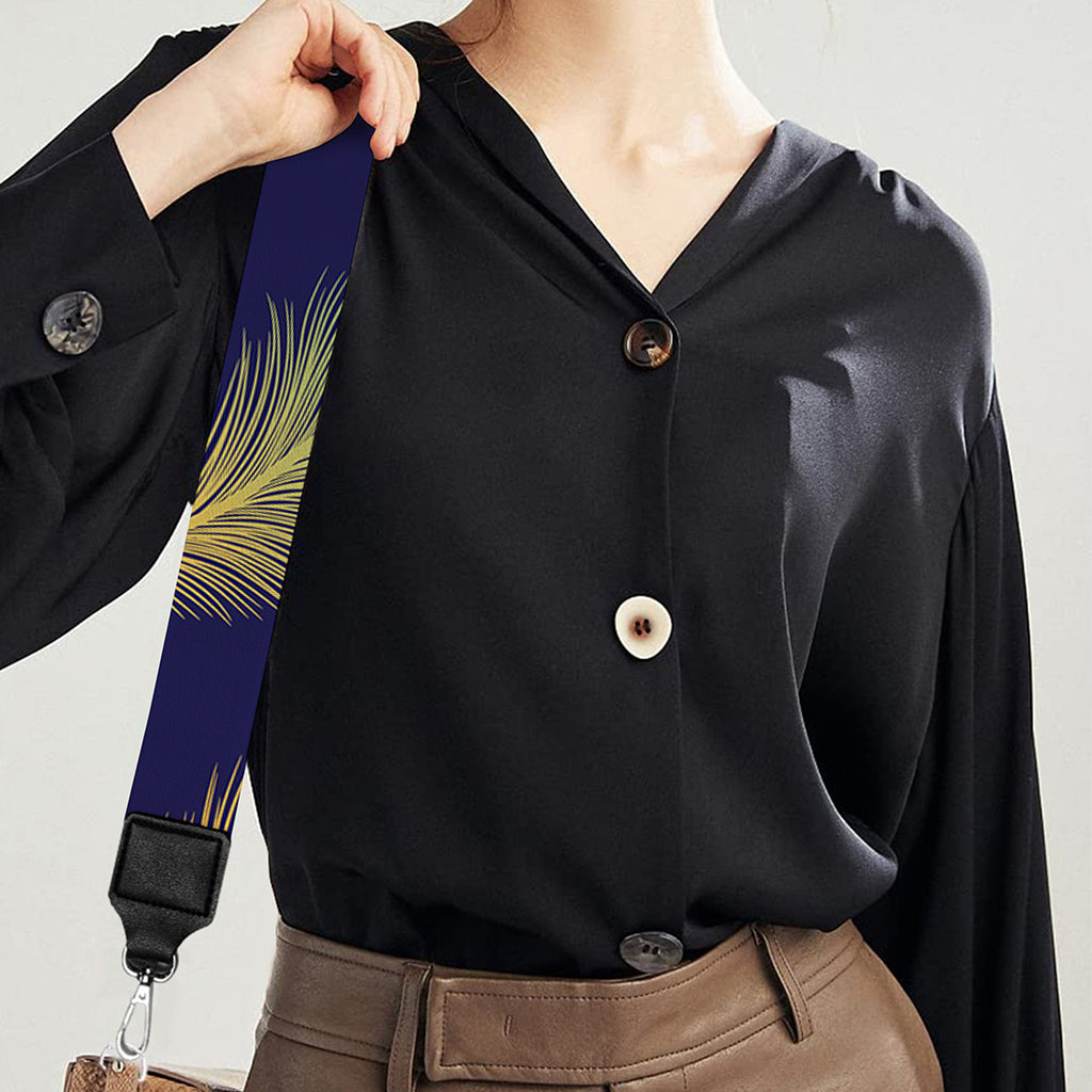 Colorful Feather Pattern Print Bag Strap