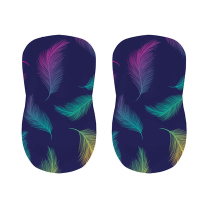 Colorful Feather Pattern Print Bar Stool Covers