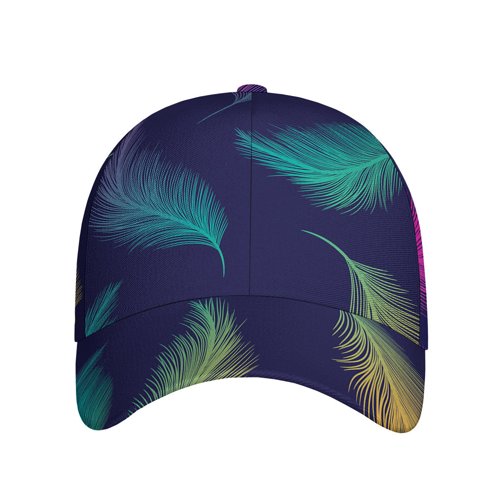 Colorful Feather Pattern Print Baseball Cap