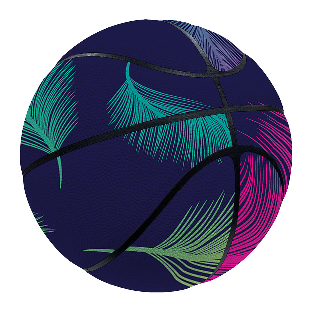 Colorful Feather Pattern Print Basketball