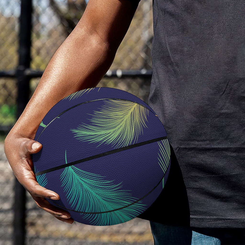 Colorful Feather Pattern Print Basketball