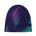 Colorful Feather Pattern Print Beanie