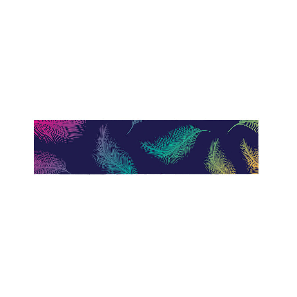 Colorful Feather Pattern Print Bed Runner