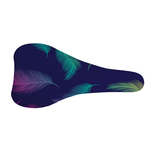 Colorful Feather Pattern Print Bicycle Seat Cover