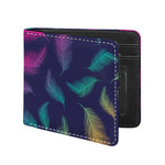 Colorful Feather Pattern Print Bifold Wallet