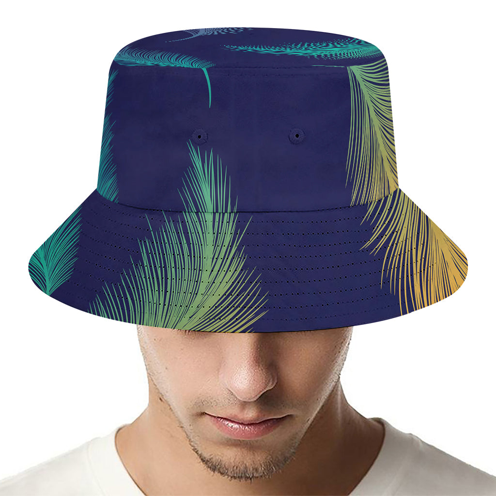 Colorful Feather Pattern Print Bucket Hat