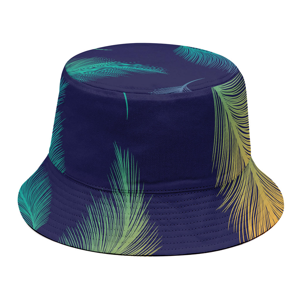 Colorful Feather Pattern Print Bucket Hat