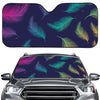 Colorful Feather Pattern Print Car Windshield Sun Shade