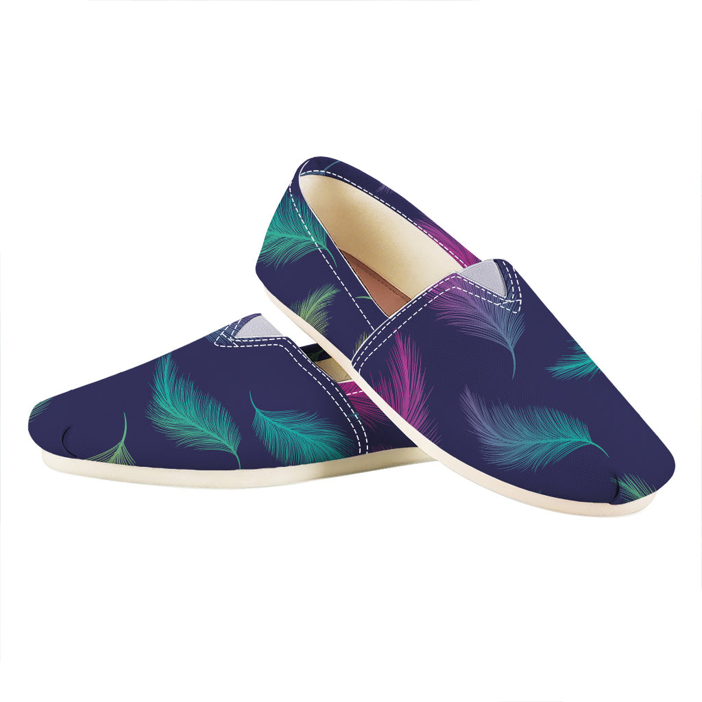Colorful Feather Pattern Print Casual Shoes