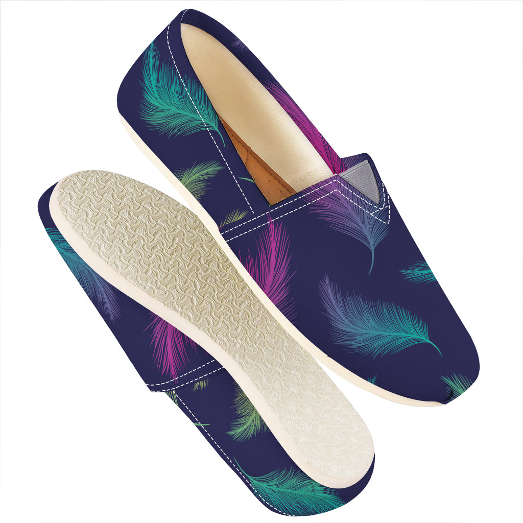 Colorful Feather Pattern Print Casual Shoes