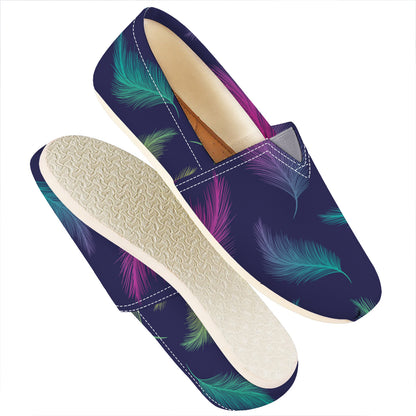 Colorful Feather Pattern Print Casual Shoes