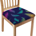Colorful Feather Pattern Print Chair Cushion Cover