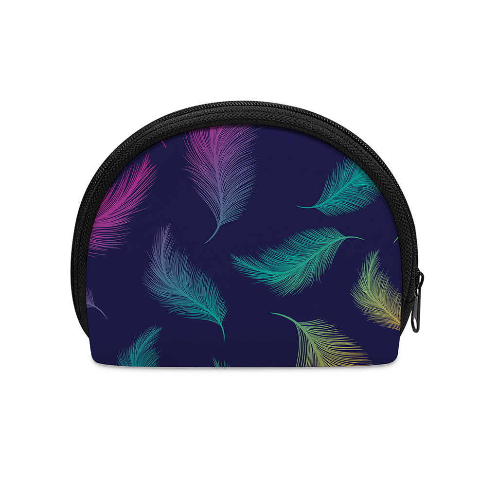 Colorful Feather Pattern Print Coin Purse