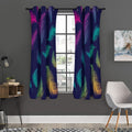 Colorful Feather Pattern Print Grommet Curtain Panels
