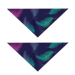 Colorful Feather Pattern Print Dog Bandana