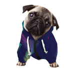 Colorful Feather Pattern Print Dog Zip Up Hoodie